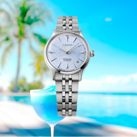 Reloj Presage Cocktail Azul Claro