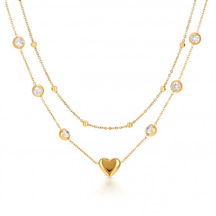 Red White Spark Necklace Set