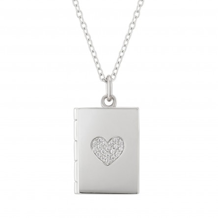 Collar Locket Secrets  Libro Plateado