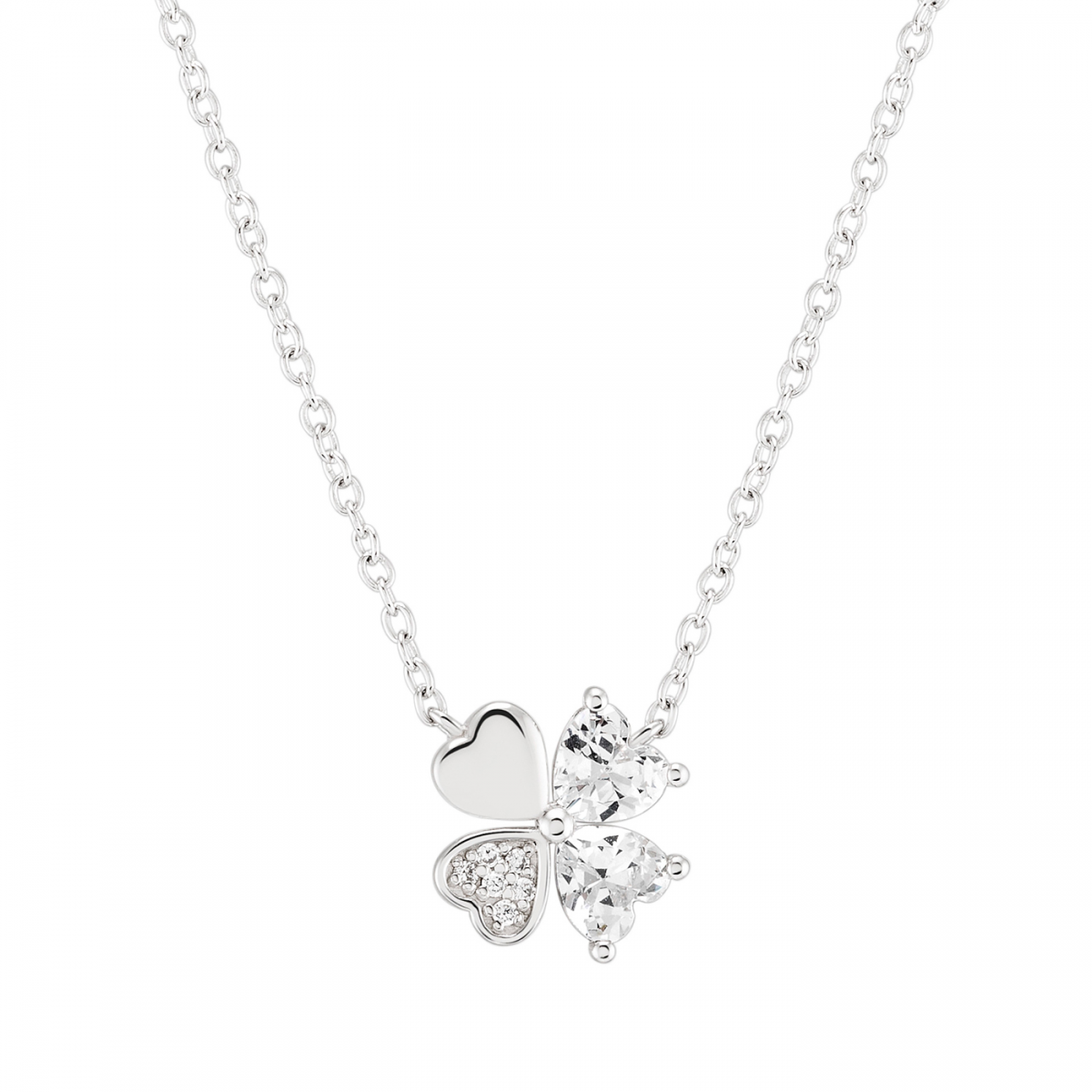 UNIKE JEWELLERY Colar Classy Clover Silver - UK.CL.1204.0228 - BlueBird