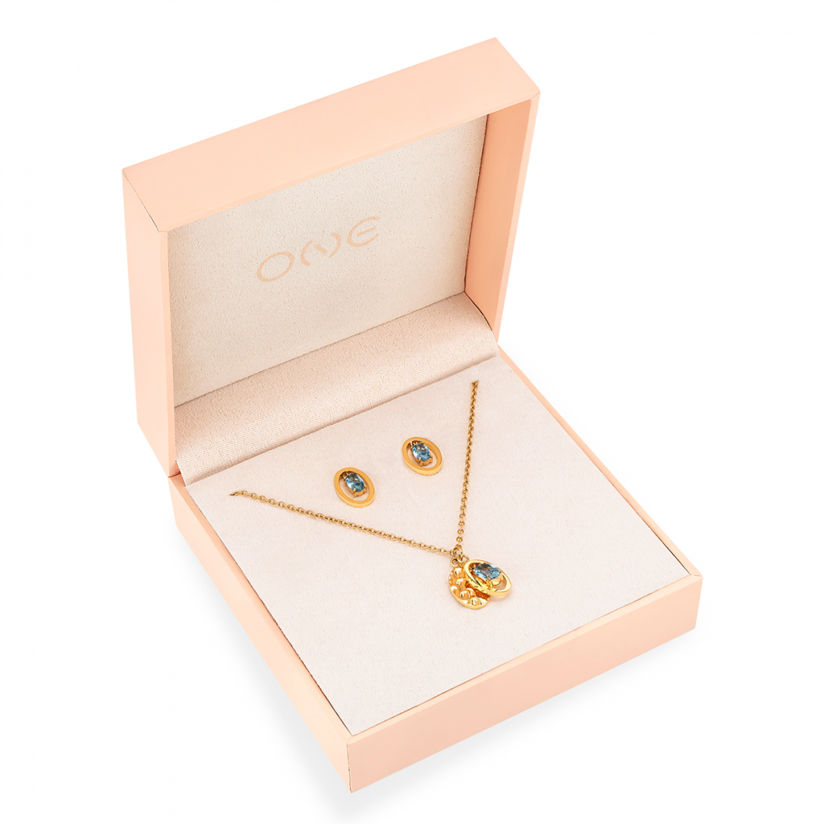 ONE JEWELS Conjunto Colar e Brincos Birthstone September - Prosperity ...